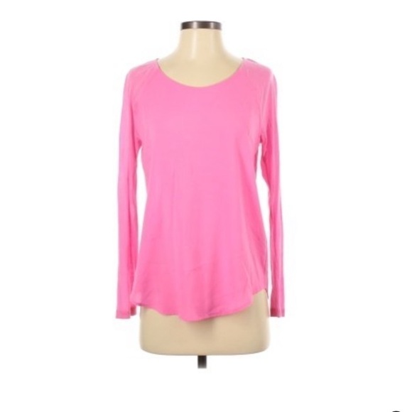 French Connection Tops - FRENCH CONNECTION Pink Baseball Style w/Sheer Sleeves